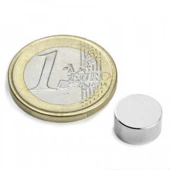 Set 20 magneti foarte puternici, disc, simplu, 10mm X 5 mm, gri