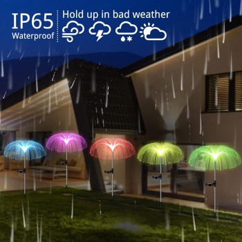 Set 2 Ghirlande luminoase solare, pentru gradina, model Meduza, Led-uri colorate,70 cm