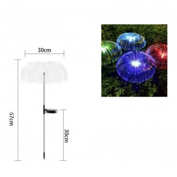 Set 2 Ghirlande luminoase solare, pentru gradina, model Meduza, Led-uri colorate,70 cm
