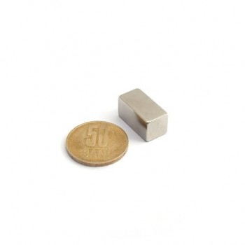 Magnet foarte puternic, tip bloc, 20 x 10 x 10 mm, gri