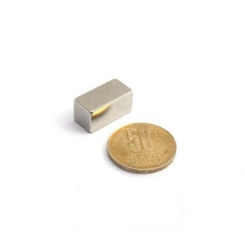 Magnet foarte puternic, tip bloc, 20 x 10 x 10 mm, gri