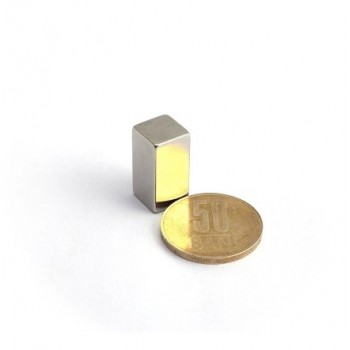 Magnet foarte puternic, tip bloc, 20 x 10 x 10 mm, gri