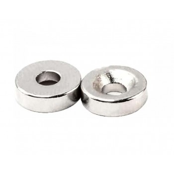 Magnet foarte puternic pentru surub, gri, disc, simplu, 15 mm X 4 mm
