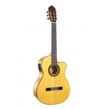 95 cm-es, antik természetes fa klasszikus gitár, tokban