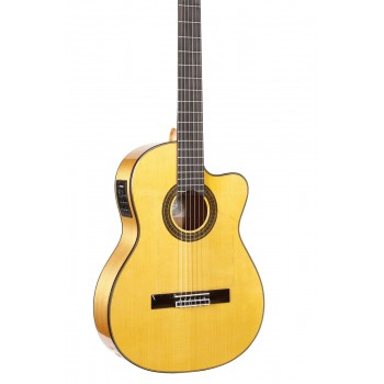 95 cm-es, antik természetes fa klasszikus gitár, tokban