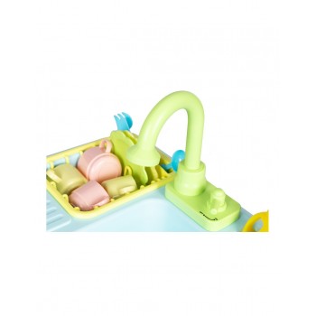 Chiuveta Cu Vase, Jucarie Interactiva, Cu 12 Accesorii, Pentru Copii, 41.5 X 27 X 27.5 Cm