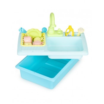 Chiuveta Cu Vase, Jucarie Interactiva, Cu 12 Accesorii, Pentru Copii, 41.5 X 27 X 27.5 Cm