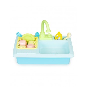 Chiuveta Cu Vase, Jucarie Interactiva, Cu 12 Accesorii, Pentru Copii, 41.5 X 27 X 27.5 Cm