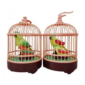 Figurine Pasari, In Cusca, Multicolor, Sunete Din Natura, 15 X 12 X 17 Cm