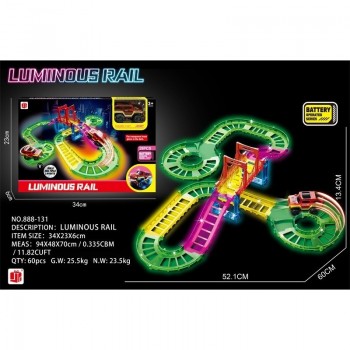 Jucarie Pista De Curse, Cu Masina Electrica, Multicolor