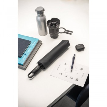 Poncsó ernyő, automatikus nyitás és zárás, 25 cm, fekete