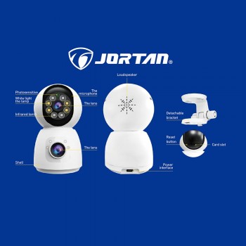 Camera de Supraveghere cu MicroSD 32GB WiFi, Dubla, Model JT-8292, 1080p Full HD, Baby Monitor, cu Senzor de Miscare