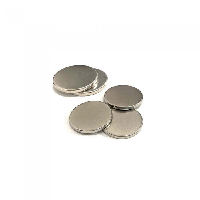 Set 5 Magneti Foarte Puternici, Gri, Disc, Simplu, 15 mm X 2 mm