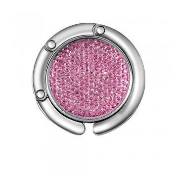 Carlig pentru geanta roz ii de mana, metal, masa