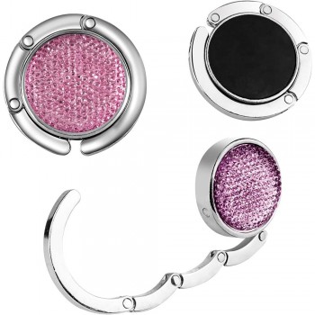 Carlig pentru geanta roz ii de mana, metal, masa