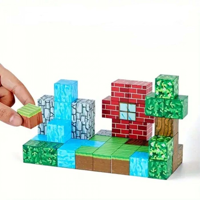 Minecube Inteligent Cuburi Magnetice de Constructie Craft 32 buc