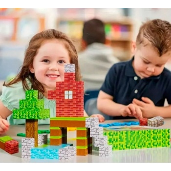 Minecube Inteligent Cuburi Magnetice de Constructie Craft, 80 buc