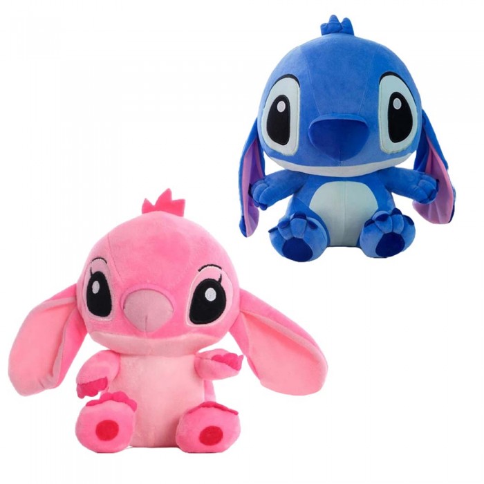 Jucarii Plus Stitch, 22 cm, Personaj din Lilo&Stitch, pentru Fete, Baieti si Bebelusi, Albastru/Roz