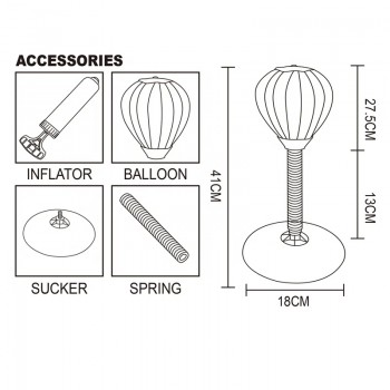 Jucariea Interactive Set Minge de Boxing cu Ventuza si Manusa, 35 cm Inalțime, Ideal pentru Copii