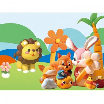 Plastilina Colorata pentru Joaca Creativa Copii cu Forme de Animale si Fructe