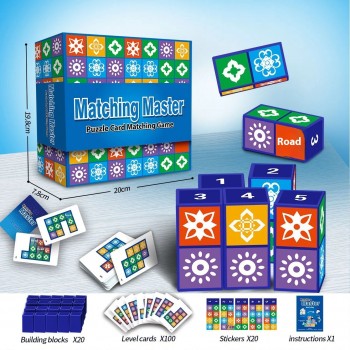 Joc Interactive Matching Master cu Cuburi si Carti, Asociere Simboluri si Culori pentru Copii