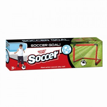 Poarta de Fotbal pentru Copii cu Plasa si Minge, Usor de Asamblat