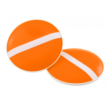 Jucarie Minge cu Ventuze, Palete Pentru Prins Mingea, Portocaliu, 15 cm