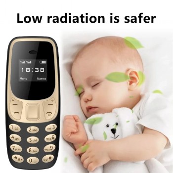 Mini Telefon Dual SIM cu Radio FM si Bluetooth, 68x28x12mm, Albastru