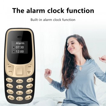 Mini Telefon Dual SIM cu Radio FM si Bluetooth, 68x28x12mm, Albastru
