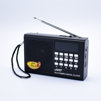 Radio FM Digital cu Player MP3 Compact, Slot TF, USB si LCD, Baterie Reincarcabila, 12 x 7 cm