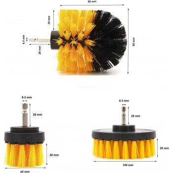 Set 3 Perii Universale pentru Curatare Intensiva cu Bormasina