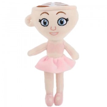 Jucarie Plus Ballerina Cappuccina 28 cm – Personaj Anime, Moale, Roz, Cappuccino Assassino