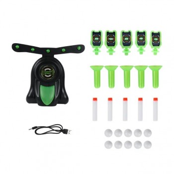 jucarie Dark Shot cu mingi levitante, pistol cu tinte si gloante din spuma – fluorescent