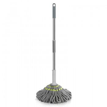 Mop Profesional cu Stoarcere Automata, Microfibra Ultra-absorbanta, Maner 120 cm
