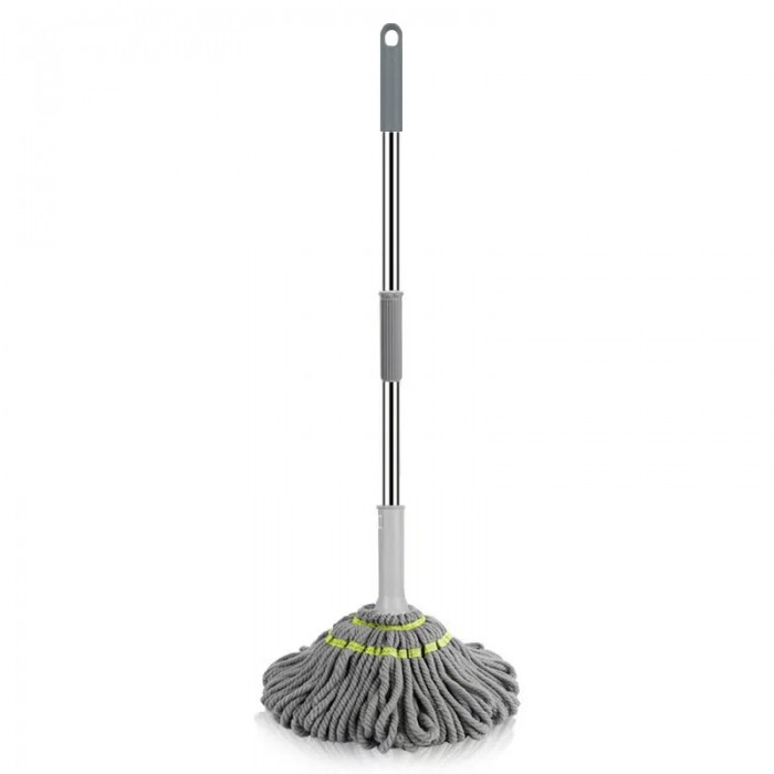 Mop Profesional cu Stoarcere Automata, Microfibra Ultra-absorbanta, Maner 120 cm