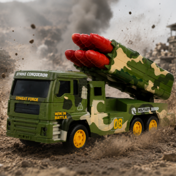 Camion jucarie cu 6 roti, 29 cm, verde, pentru copii