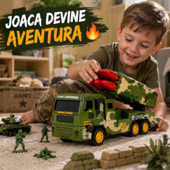 Camion jucarie cu 6 roti, 29 cm, verde, pentru copii