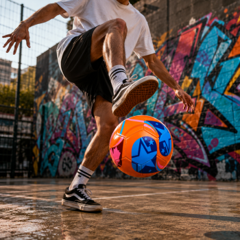 Minge Fotbal Portocalie Profesională, Suprafață Rezistentă, Ideală pentru Teren