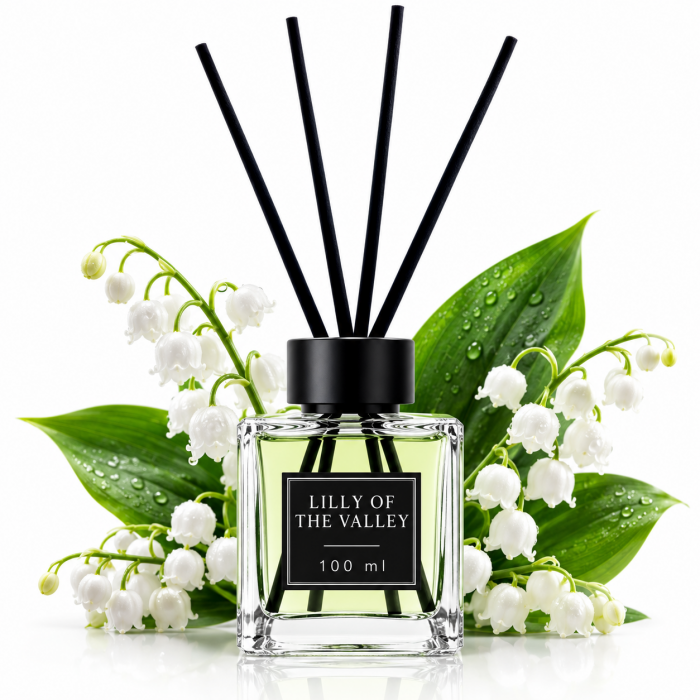 Odorizant Cameră cu Bețișoare Lily of the Valley 100 ml – Difuzor Parfum pentru Casă și Birou
