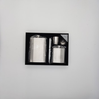 2 sticle metal otel inoxidabil 9oz si 3oz pentru bauturi fine, pahar si pix