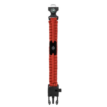 Bratara de supravietuire in aer liber, tip army, 5 in 1, paracord, busola , fluier, cutit, cremene, rosie