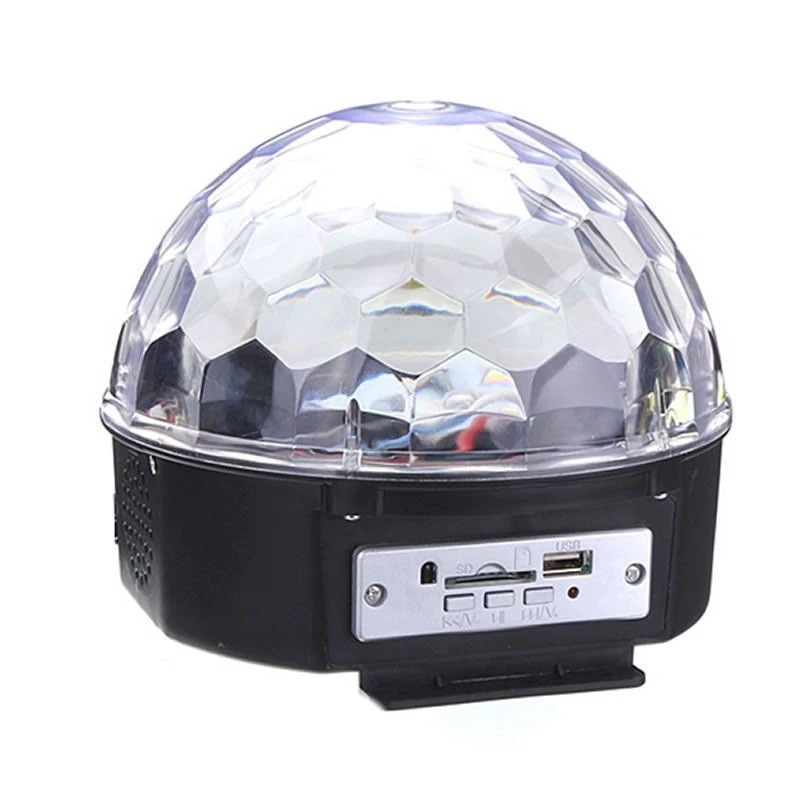 Glob disco cu lumini LED RBG, USB si telecomanda IR, Dalimag