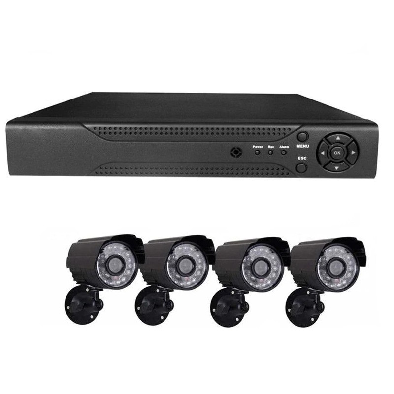 Sistem supraveghere CCTV kit DVR 4 camere exterior/interior, Hdmi, Jortan