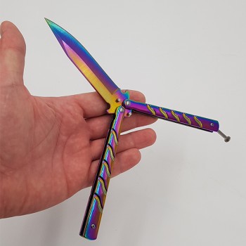 Cutit, Briceag fluture, Butterfly, Balisong  25 cm, fade cameleon