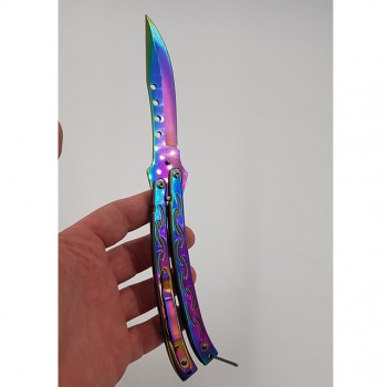 Cutit, Briceag fluture, Butterfly, Balisong  25 cm, fade curbat
