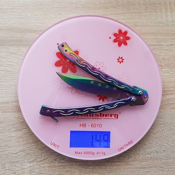 Cutit, Briceag fluture, Butterfly, Balisong  25 cm, fade curbat